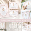Bunny and Pink Stripes Baby Shower Mini Bundle, Girl Baby Shower, Printable File, Edit Yourself, SH247 Bunny and Pink Stripes Baby Shower Mini Bundle, Girl Baby Shower, Printable File, Edit Yourself, SH247