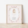Bunny and Pink Stripes Custom Sign, Printable File, Edit Yourself, SH247 SH248