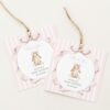Bunny and Pink Stripes Favor Tags, Gift Tags, Girl Baby Shower, Printable File, Edit Yourself, SH247 Bunny and Pink Stripes Favor Tags, Gift Tags, Girl Baby Shower, Printable File, Edit Yourself, SH247