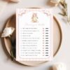 Bunny and Pink Stripes Baby Shower Games, Set of 3 Games, Girl Baby Shower, Printable File, Edit Yourself, SH247