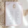 Bunny and Pink Stripes Baby Shower Games, Set of 3 Games, Girl Baby Shower, Printable File, Edit Yourself, SH247