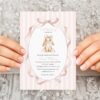 Bunny and Pink Stripes Baby Shower Invitation, Girl Baby Shower, Printable File, Edit Yourself, SH247 Bunny and Pink Stripes Baby Shower Invitation, Girl Baby Shower, Printable File, Edit Yourself, SH247