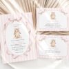 Bunny and Pink Stripes Baby Shower Invitation Suite, Girl Baby Shower, Printable File, Edit Yourself, SH247 Bunny and Pink Stripes Baby Shower Invitation Suite, Girl Baby Shower, Printable File, Edit Yourself, SH247