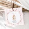 Bunny and Pink Stripes Favor Tags, First Birthday, Girl Birthday, Printable File, Edit Yourself, SH248 Bunny and Pink Stripes Favor Tags, First Birthday, Girl Birthday, Printable File, Edit Yourself, SH248