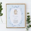 Bunny and Blue Stripes Custom Sign, Printable File, Edit Yourself, SH249 SH250