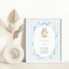 Bunny and Blue Stripes Custom Sign, Printable File, Edit Yourself, SH249 SH250