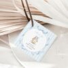Bunny and Blue Stripes Favor Tags, Gift Tags, Boy Baby Shower, Printable File, Edit Yourself, SH249