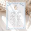 Bunny and Blue Stripes Baby Shower Games, Set of 3 Games, Boy Baby Shower, Printable File, Edit Yourself, SH249