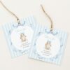 Bunny and Blue Stripes Favor Tags, First Birthday, Boy Birthday, Printable File, Edit Yourself, SH250 Bunny and Blue Stripes Favor Tags, First Birthday, Boy Birthday, Printable File, Edit Yourself, SH250