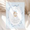 Bunny and Blue Stripes First Birthday Invitation, Birthday Stationery, Boy Birthday, Printable File, Edit Yourself, SH250 Bunny and Blue Stripes First Birthday Invitation, Birthday Stationery, Boy Birthday, Printable File, Edit Yourself, SH250
