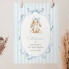 Bunny and Blue Stripes Welcome Sign, First Birthday, Boy Birthday, Printable File, Edit Yourself, SH250