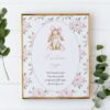 Baby Bunny and Pink Flowers Custom Sign, Printable File, Edit Yourself, SH251 SH252 Baby Bunny and Pink Flowers Custom Sign, Printable File, Edit Yourself, SH251 SH252