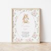 Baby Bunny and Pink Flowers Custom Sign, Printable File, Edit Yourself, SH251 SH252 Baby Bunny and Pink Flowers Custom Sign, Printable File, Edit Yourself, SH251 SH252