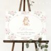 Baby Bunny and Pink Flowers Welcome Sign, Baby Shower Sign, Girl Baby Shower, Printable File, Edit Yourself, SH251 Baby Bunny and Pink Flowers Welcome Sign, Baby Shower Sign, Girl Baby Shower, Printable File, Edit Yourself, SH251