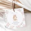 Baby Bunny and Pink Flowers Favor Tags, First Birthday, Girl Birthday, Printable File, Edit Yourself, SH252 Baby Bunny and Pink Flowers Favor Tags, First Birthday, Girl Birthday, Printable File, Edit Yourself, SH252