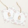 Baby Bunny and Pink Flowers Favor Tags, First Birthday, Girl Birthday, Printable File, Edit Yourself, SH252 Baby Bunny and Pink Flowers Favor Tags, First Birthday, Girl Birthday, Printable File, Edit Yourself, SH252
