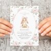Baby Bunny and Pink Flowers First Birthday Invitation, Birthday Stationery, Girl Birthday, Printable File, Edit Yourself, SH252 Baby Bunny and Pink Flowers First Birthday Invitation, Birthday Stationery, Girl Birthday, Printable File, Edit Yourself, SH252