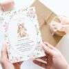 Baby Bunny and Pink Flowers First Birthday Invitation, Birthday Stationery, Girl Birthday, Printable File, Edit Yourself, SH252 Baby Bunny and Pink Flowers First Birthday Invitation, Birthday Stationery, Girl Birthday, Printable File, Edit Yourself, SH252