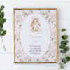 Cute Bunny and Pink Flowers Custom Sign, Printable File, Edit Yourself, SH253 SH254 Cute Bunny and Pink Flowers Custom Sign, Printable File, Edit Yourself, SH253 SH254