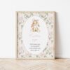 Cute Bunny and Pink Flowers Custom Sign, Printable File, Edit Yourself, SH253 SH254 Cute Bunny and Pink Flowers Custom Sign, Printable File, Edit Yourself, SH253 SH254