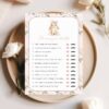 Cute Bunny and Pink Flowers Baby Shower Games, Set of 3 Games, Girl Baby Shower, Printable File, Edit Yourself, SH253