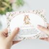 Cute Bunny and Pink Flowers Baby Shower Invitation Suite, Girl Baby Shower, Printable File, Edit Yourself, SH253