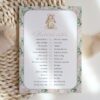Bunny and Pink Flowers Baby Shower Games, Set of 3 Games, Girl Baby Shower, Printable File, Edit Yourself, SH255