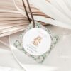 Bunny and Pink Flowers Favor Tags, First Birthday, Girl Birthday, Printable File, Edit Yourself, SH256