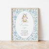 Cute Bunny and Blue Flowers Custom Sign, Printable File, Edit Yourself, SH257 SH258 Cute Bunny and Blue Flowers Custom Sign, Printable File, Edit Yourself, SH257 SH258