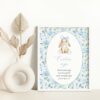 Cute Bunny and Blue Flowers Custom Sign, Printable File, Edit Yourself, SH257 SH258 Cute Bunny and Blue Flowers Custom Sign, Printable File, Edit Yourself, SH257 SH258