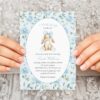 Cute Bunny and Blue Flowers Baby Shower Invitation, Boy Baby Shower, Printable File, Edit Yourself, SH257 Cute Bunny and Blue Flowers Baby Shower Invitation, Boy Baby Shower, Printable File, Edit Yourself, SH257