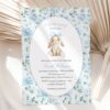 Cute Bunny and Blue Flowers Baby Shower Invitation, Boy Baby Shower, Printable File, Edit Yourself, SH257 Cute Bunny and Blue Flowers Baby Shower Invitation, Boy Baby Shower, Printable File, Edit Yourself, SH257