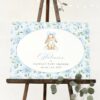 Cute Bunny and Blue Flowers Welcome Sign, Baby Shower Sign, Boy Baby Shower, Printable File, Edit Yourself, SH257 Cute Bunny and Blue Flowers Welcome Sign, Baby Shower Sign, Boy Baby Shower, Printable File, Edit Yourself, SH257