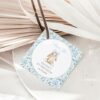Cute Bunny and Blue Flowers Favor Tags, First Birthday, Boy Birthday, Printable File, Edit Yourself, SH258 Cute Bunny and Blue Flowers Favor Tags, First Birthday, Boy Birthday, Printable File, Edit Yourself, SH258