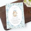 Cute Bunny and Blue Flowers First Birthday Invitation, Birthday Stationery, Boy Birthday, Printable File, Edit Yourself, SH258 Cute Bunny and Blue Flowers First Birthday Invitation, Birthday Stationery, Boy Birthday, Printable File, Edit Yourself, SH258