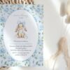 Cute Bunny and Blue Flowers First Birthday Invitation, Birthday Stationery, Boy Birthday, Printable File, Edit Yourself, SH258 Cute Bunny and Blue Flowers First Birthday Invitation, Birthday Stationery, Boy Birthday, Printable File, Edit Yourself, SH258