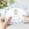 Cute Bunny and Blue Flowers Thank You Card, First Birthday, Boy Birthday, Printable File, Edit Yourself, SH258 Cute Bunny and Blue Flowers Thank You Card, First Birthday, Boy Birthday, Printable File, Edit Yourself, SH258