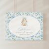 Cute Bunny and Blue Flowers Welcome Sign, First Birthday, Boy Birthday, Printable File, Edit Yourself, SH258 Cute Bunny and Blue Flowers Welcome Sign, First Birthday, Boy Birthday, Printable File, Edit Yourself, SH258