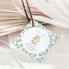 Baby Bunny and Blue Flowers Favor Tags, Gift Tags, Boy Baby Shower, Printable File, Edit Yourself, SH259