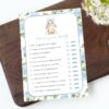 Baby Bunny and Blue Flowers Baby Shower Games, Set of 3 Games, Boy Baby Shower, Printable File, Edit Yourself, SH259