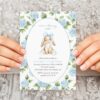 Baby Bunny and Blue Flowers First Birthday Invitation, Birthday Stationery, Boy Birthday, Printable File, Edit Yourself, SH260 Baby Bunny and Blue Flowers First Birthday Invitation, Birthday Stationery, Boy Birthday, Printable File, Edit Yourself, SH260