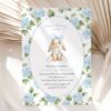 Baby Bunny and Blue Flowers First Birthday Invitation, Birthday Stationery, Boy Birthday, Printable File, Edit Yourself, SH260 Baby Bunny and Blue Flowers First Birthday Invitation, Birthday Stationery, Boy Birthday, Printable File, Edit Yourself, SH260