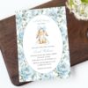 Bunny and Blue Flowers Baby Shower Invitation, Boy Baby Shower, Printable File, Edit Yourself, SH261 Bunny and Blue Flowers Baby Shower Invitation, Boy Baby Shower, Printable File, Edit Yourself, SH261