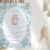 Bunny and Blue Flowers Baby Shower Invitation, Boy Baby Shower, Printable File, Edit Yourself, SH261 Bunny and Blue Flowers Baby Shower Invitation, Boy Baby Shower, Printable File, Edit Yourself, SH261