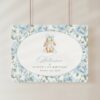 Bunny and Blue Flowers Welcome Sign, First Birthday, Boy Birthday, Printable File, Edit Yourself, SH262 Bunny and Blue Flowers Welcome Sign, First Birthday, Boy Birthday, Printable File, Edit Yourself, SH262