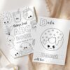 Baby's First Food ABC Book, Coloring Pages, Baby Shower Activity, Printable File, 2 Sizes Included