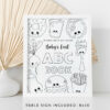 Baby's First Food ABC Book, Coloring Pages, Baby Shower Activity, Printable File, 2 Sizes Included