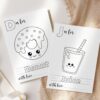 Baby's First Food ABC Book, Coloring Pages, Baby Shower Activity, Printable File, 2 Sizes Included