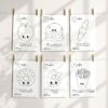 Baby's First Food ABC Book, Coloring Pages, Baby Shower Activity, Printable File, 2 Sizes Included