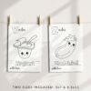 Baby's First Food ABC Book, Coloring Pages, Baby Shower Activity, Printable File, 2 Sizes Included